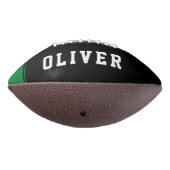 緑の黒ストライプ色のプレイヤー名の写真 アメリカンフットボール (回転270)