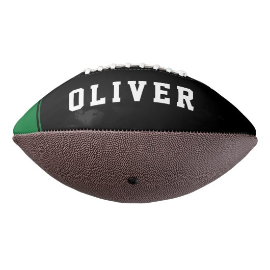 緑の黒ストライプ色のプレイヤー名の写真 アメリカンフットボール (回転270)