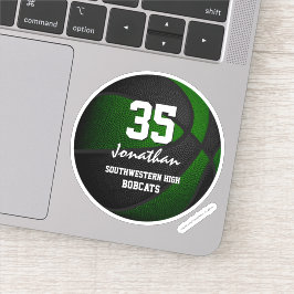 緑の黒チームは男の子のバスケットボールの女の子に色を付ける シール