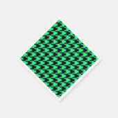 緑の黒千鳥格子のチェック スタンダードカクテルナプキン (角)