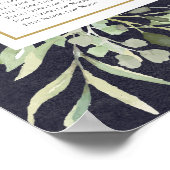 緑の黒板結婚の座席表 ポスター (角)