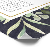 緑の黒板結婚の座席表 ポスター (角)