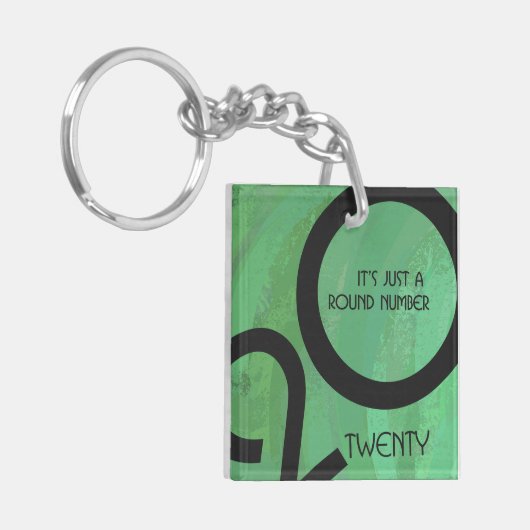 緑の10年の誕生日 キーホルダー (正面左)