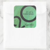 緑の10年の誕生日 スクエアシール (バッグ)