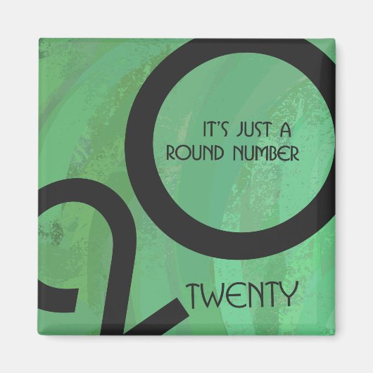 緑の10年の誕生日 マグネット (正面)