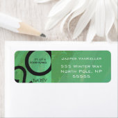 緑の10年の誕生日 ラベル (インサイチュ)