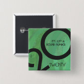 緑の10年の誕生日 缶バッジ (正面&裏面)