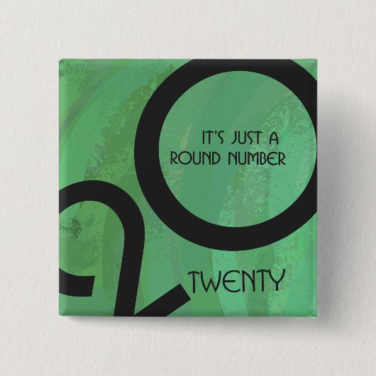 緑の10年の誕生日 缶バッジ (正面)