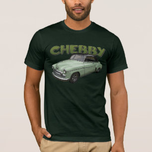 緑の1950年のシボレーのクーペのTシャツ。 Tシャツ