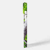 緑の2匹のサルが木のプリントケースに座って Case-Mate iPhoneケース (裏面 / 左)