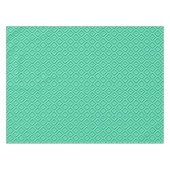 緑の3トーンダイヤモンドパターン テーブルクロス (正面(横))