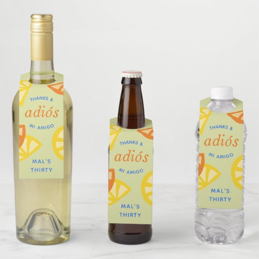 緑の30歳の誕生日メキシコのアディオス20sのお願い ボトルネックタグ (インサイチュ)