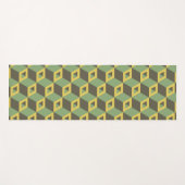 緑の3d正方形 ヨガマット (正面(横))