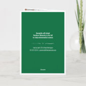 緑の4フォトおもしろいボックス卒業招待状 招待状 (裏面)