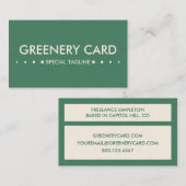 緑の4点 名刺 (正面/裏面)