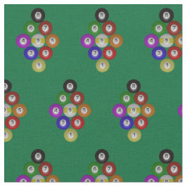 緑の9つの球のビリヤードのビリヤード場の棚 ファブリック