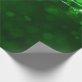 緑の《写真》ぼけ味クリスマスライト ラッピングペーパー (角)