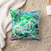 緑の《写真》ぼけ味92015のリミックスされた枕 クッション (ブランケット)