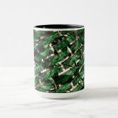 緑の「壁」効果と最も暗い泡？ マグカップ (中央)