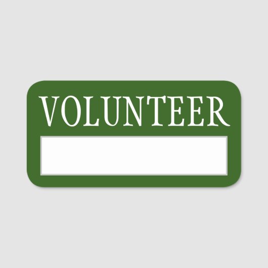 緑の"有志の"名札 名札 (正面)