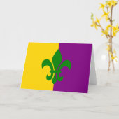 緑の（紋章の）フラ・ダ・リ カード (黄色い花)