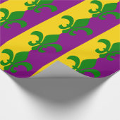 緑の（紋章の）フラ・ダ・リ ラッピングペーパー (角)