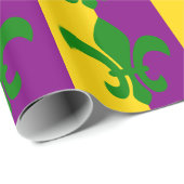 緑の（紋章の）フラ・ダ・リ ラッピングペーパー (ロールコーナー)