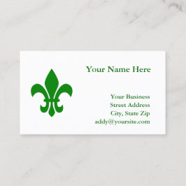 緑の（紋章の）フラ・ダ・リ 名刺