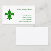 緑の（紋章の）フラ・ダ・リ 名刺 (正面/裏面)