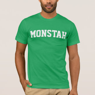 緑の"Monstah"のティー Tシャツ