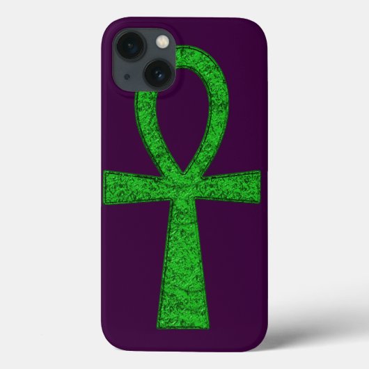 緑のAnkh iPadケース Case-Mate iPhoneケース (裏面)