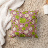 緑のAppleはパターンをスライスします クッション (ブランケット)