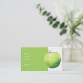 緑のAppleプロファイルカード 名刺 (スタンド正面)