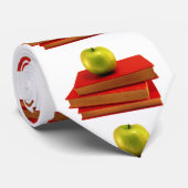 緑のApple及び本 ネクタイ (ロール)