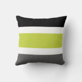 緑のApple及び黒く大きくストライプのな装飾用クッション クッション (裏面)