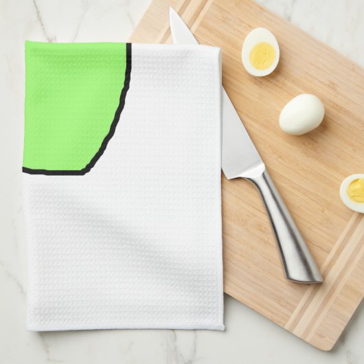 緑のApple キッチンタオル (四つ折り)