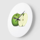 緑のApple ラージ壁時計 (傾斜)
