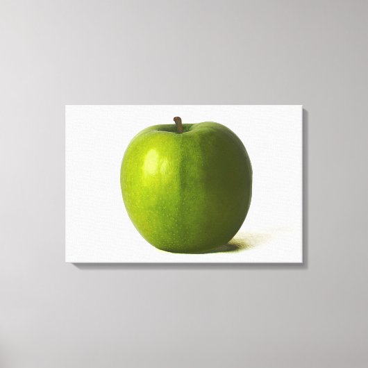 緑のApple 24x16 (60x40cm)のwaccna キャンバスプリント (正面)