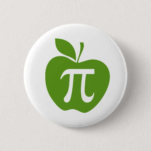 緑のApple Pi 缶バッジ (正面)