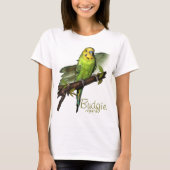 緑のBudgieの芸術のティー Tシャツ (正面)