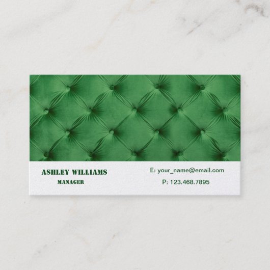 緑のcapitoneの名刺 名刺 (正面)