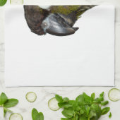 緑のCheeked Conure キッチンタオル (折り畳み)