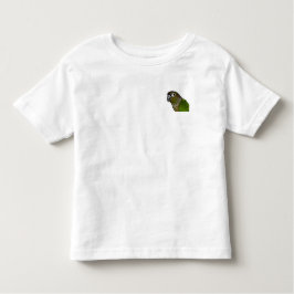緑のCheeked Conure トドラーTシャツ