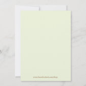 緑のClotheslineのベビーシャワー 招待状 (裏面)