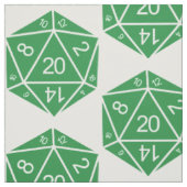 緑のD20サイコロファブリック ファブリック (見本)