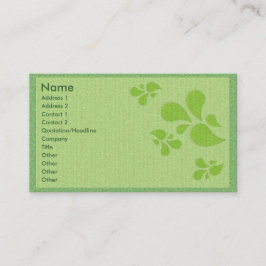 緑のDecoプロファイルカード 名刺