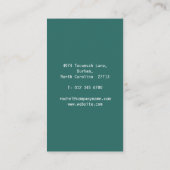 緑のDNA 医療科学 モダン 名刺 (裏面)