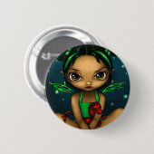 "緑のDragonling"ボタン 缶バッジ (正面&裏面)