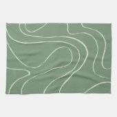 緑のEbbとFlow 2 キッチンタオル (横)