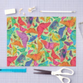 緑のFlutterbyの夏の蝶 薄葉紙 (クラフト)